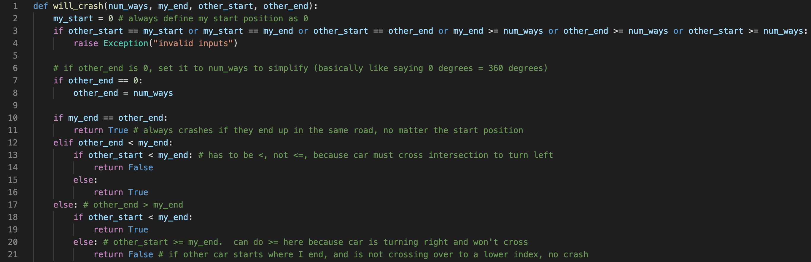 crash rate python algorithm