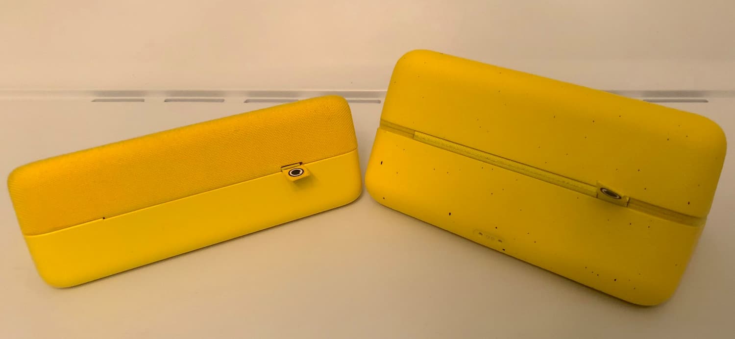 V2 (left) vs V1 case comparison